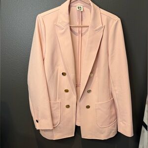 Anne Klein Light Pink Blazer with Gold Buttons